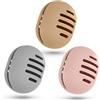 Fauxomor 3pz Custodia Spugna per Trucco Doppia Faccia Traspirante per Viaggio,Porta Spugna in Silicone per Beauty Makeup Blender,Riutilizzabile Facile Trasportare,Cachi+Rosa+Grigio