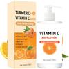 MeiPlumLai Lozione per il corpo alla curcuma, lozione idratante al mandarino e vitamina C, crema rassodante anti invecchiamento per la cura della pelle, leviga e uniforma il tono della pelle, lozione non grassa