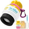 Solar Buddies Bundle da Viaggio Grab & Go, Clip Moschettone e Spazzolino - Singolo Rosa - Applicatore Solare Ricaricabile a Spugna Roll-on per Bambini, Adulti e Famiglie - 100ml