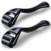 Zebrlan 2 Pezzi Derma-roller Capelli Viso 0.5mm e 1.0mm Microneedling 540-Aghi Titanio Hair Micro-Ago Roller Derma Rullo Microneedle Uomo Donna Per Perdita Capelli Cicatrici Acne Smagliature