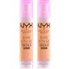 NYX Professional Makeup Bare With Me Siero Correttore Viso e Corpo 2in1 Idratante con Centella Asiatica e Tè Verde per Pelle Secca Occhiaie e Rossori Tonalità 05.5 Medium Golden - 2 Flaconi da 9,6ml