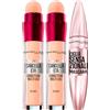 Maybelline New York Ciglia Sensazionali Mascara Volumizzante Colore Very Black + 2x Maybelline New York Il Cancella Età Correttore Liquido Multiuso Colore 01 Light Applicatore a Spugnetta