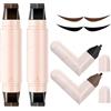 Generico Timbross per Eyeliner a Doppia Testa, 2 Pezzi Eyeliner Stamp Rotante, Impermeabile, Eyeliners Resistente Allos Smudge, Timbri Eye Liner Pieghevole, Persistente, per Principianti (Marrone+Nero)