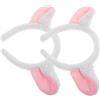 Mikinona 2 Pezzi Fascia per Capelli Orecchie Pecora in Morbido Pile Cerchietto Animale con Orecchie Agnello Leggero ed Elastico per Donna e Ragazza Accessorio Divertente per Feste e Cosplay