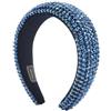 LEEMASING Cerchietto per capelli alla moda barocco con strass per ragazze, per matrimoni, compleanni, San Valentino, feste, colore: blu reale