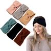 LONEEDY Confezione da 6 cerchietti morbidi in maglia, alla moda, turbanti elasticizzati con nodo, per donne e ragazze, invernali (6 pezzi)