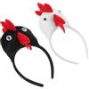 Ciieeo Cerchietto Gallina Stoffa per Feste Tema con Teste Gallina Accessorio per Compleanni e Party Tema