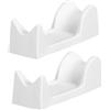 DECOMELODY Supporto per Manipolo Fresa Marathon, Rastrelliera in PVC Bianco 2 Pezzi | Accessori Unghie Nail Art, Plastica Copri Manipolo Fresa Unghie, Poggiamano per Unghie Colore Casuale