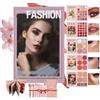 Generico 24-Color Eyeshadow Palette - 5-Layer Book-Style Foldable Makeup Palette Set,With 67 Pro Shades,With Eyeshadow Blush Highlighter Bronzer,Portable Travel Makeup Set (TypeB+8×makeup brush set, SIZE)