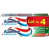 Aquafresh Dentifricio Tripla Protezione, Per Denti Forti e Alito Fresco, Gusto Menta Dolce, Confezione da 4 x 75 ml
