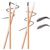 TAOZHIYAO 2pcs matita sopracciglia in legno impermeabile, penne sopracciglia professionali con legno originale, naturale e a prova di sudore lunga durata facile da indossare (Nero+marrone)
