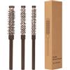 Generic Spazzola rotonda piccola - Pettine per capelli, setole per lo styling e asciugatura con phon | Spazzole rotanti professionali per lo styling, sollevare, arricciare frangia e barba, set di bigodini per