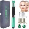 DBOQ Hyaluron Injection Pen Kit 0,3 ml/0,5 ml Acido Ialuronico Indolore Senza Ago Penna per Iniezione per Anti Invecchiamento, Rimozione delle Rughe, Cura Della Pelle con Testa di 10 Fiale,Verde