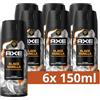 Axe Fine Fragrance Collection Premium - 6 spray per il corpo, senza alluminio, per 72 ore di freschezza, 150 ml