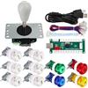 SJ@JX Arcade Game Controller DIY Kit Buttons with Logo Coin X Y Start Select 8 Way Joystick USB Encoder for PC MAME Raspberry Pi