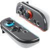 GLDRAM Custodia morbida in TPU per controller Nintendo Switch 2, cover protettiva trasparente per joypad 2 accessori, texture diamantata trasparente e antiscivolo, impugnatura ergonomica