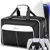 COMECOI Custodia da trasporto per PS5, custodia da viaggio per PS 5, custodia protettiva di grande capacità, compatibile con dischi Playstation 5/console Digital Edition, controller, carte da gioco