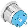 Xiuganpo Interruttore a Pulsante Autobloccante in Metallo a 4 Pin con Luce Ad Anello IP65 per la Modifica Dell'auto della Nave, Interruttore in Metallo 2 Pezzi (3-6VDC)