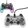 Sxhlseller Controller di Gioco Trasparente con Luce RGB, Controller di Gioco Cablato per PC, IOS, OS X, 10 11 con Giroscopio a 6 Assi Funzione Burst Wake Up