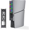Generic Ventola di raffreddamento Per PS5 Pro/ per PS5 Slim Disc e Digital Edition con luce LED e porta USB Basso rumore Sistema di raffreddamento esterno silenzioso ed efficiente (grigio)