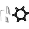 Miskall Base dell'adattatore ruota, blocco monte ruota dello sterzo da 70 mm Blocco montante per la ruota per t300RS di ThrustMaster (Negro)