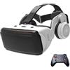 BHJAYIGS Occhiali VR, Visore Realtà Virtuale 3D, VR Visore Cuffie, Glasses 3D con Lenti HD Anti Luce Blu, Compatibili con Smartphone iPhone Android da 4,7-7,2 Pollici, Regalo di Natale, Regalo(C)