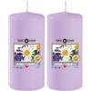 Cereria Di Giorgio - Candela Cero sleeverato Profumato alla Lavanda e Camomilla - Fragranza Senza Allergeni - Diametro 6 cm Altezza 15 cm - Durata 72 ore (Confezione da 2)