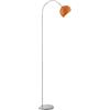 Brilliant Bogen-Stehleuchte Helen, E27 Fassung, 170 cm Höhe, 23 cm Breite, | Bogenleuchte, E27 Fassung, 170x51 cm, Metall, Chrom/Orange