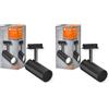 LEDVANCE TRACKLIGHT Spot Cylinder faretto a binario, nero, con attacco GU10, compatibile con lampada normale o smart, design stile loft, protezione IP20 (Confezione da 2)