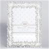 Lawrence Frames 5x7 Jasmond Silver Metal Frame with Crystal Spray Cornice portafoto, Metallo, Argento