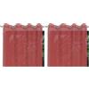 Soleil d'ocre Alix Tenda con occhielli, Rosso, 140 x 250 cm (Confezione da 2)