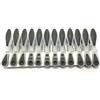MSV Set di 12 mollette da bucato Bimateriale Grigio