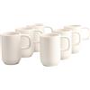 Creatable, 25261 Serie Uno Offwhite - Set di 6 stoviglie per 6 persone, in gres porcellanato, lavabile in lavastoviglie e microonde, made in Portogallo