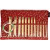 Seeknit KA57825-02 - Set per lavorare a maglia, in bambù, colore: Rosso