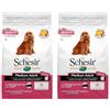 Schesir, Cibo Secco per Cani Adulti di Taglia Media Linea Mantenimento al Gusto Prosciutto Crocchette - Sacco da 3 kg (Confezione da 2)