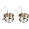 Ferplast Accessori per gabbie per uccelli Ferplast SIRIO L304 mangiatoia in acciaio inox (Confezione da 2)