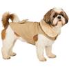 Flamingo Cappotto cane - Guzzi Beige - A:30cm - Poliestere - Lavabile a 30°C - Fodera in pile morbido - Impermeabile - Con fiocco decorativo - Flamingo