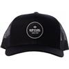 RIP CURL Curve Peak, Structured Trucker Hat, Mesh Snapback Baseball cap for Men, Adjustable Cappello, Nero Exc, Taglia Unica Uomo