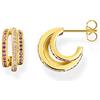 Thomas Sabo Orecchini a Cerchio Le signore 18 carati (750) bicolore Non applicabile Irregolare - CR663-973-7