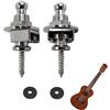 Naisfei 2 Pezzi Serratura Cinghia Per Chitarra,Serratura Chitarra Cinghia Metallo Chitarra Strap Locks Anti-stripping con Viti per la Sostituzione Della Chitarra Acustica Elettrica(Argento)