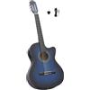 vidaXL Chitarra Classica Western con Equalizzatore e 6 Corde Blu