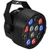 EUROLITE BATTERIA Mini PARty RGBW Spot MK2 | Faro DMX con 12 LED da 1 W nei colori rosso, verde, blu e bianco