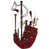 Tartancity TC NEW - Cornamusa Highland in palissandro con ghiere argentate/cornamusa scozzese argento/Dudelsack