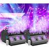mytueetp Macchina del fumo, 2 pezzi macchina del bolle, macchina del fumo, festa 1500 W con telecomando, controllo DMX, adatta per feste, compleanni, giardini, Halloween, Natale