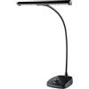 K&M 12298 Lampada da pianoforte, nera - paralume di 30 cm con collo di cigno - 12 LED a intensità variabile 2500 Lux
