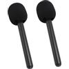 Greensen 2Pcs Supporto Microfono Senza Fili, Adattatore Manico Microfono per Wireless GO II Hollyland Lark M1 C1 150 G1 Movo con Schiuma Antivento