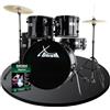 XDrum Rookie 22 Fusion Batteria Completa Black incl. Scuola, 14 TT