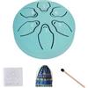 Povanjer Tongue Drum Steel 3 pollici Lingua in acciaio, 6 toni, tamburo per lingua in acciaio, tamburo a pioggia, strumento a percussione, strumento a mano, con bacchette, per meditazione