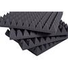 Keyhelm - Pannello Fonoassorbente Piramidale Grigio in Poliuretano 100% | Pannello per Correzione Acustica, 100x100x6cm, Densità 25 kg/m³, Confezione da 10 Unità | Made in Italy