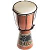 Ciffre Djembe 20 cm per bambini - Tamburo africano in Legno con Pelle di Capra, dipinto a mano - Modello Elefante Colorato